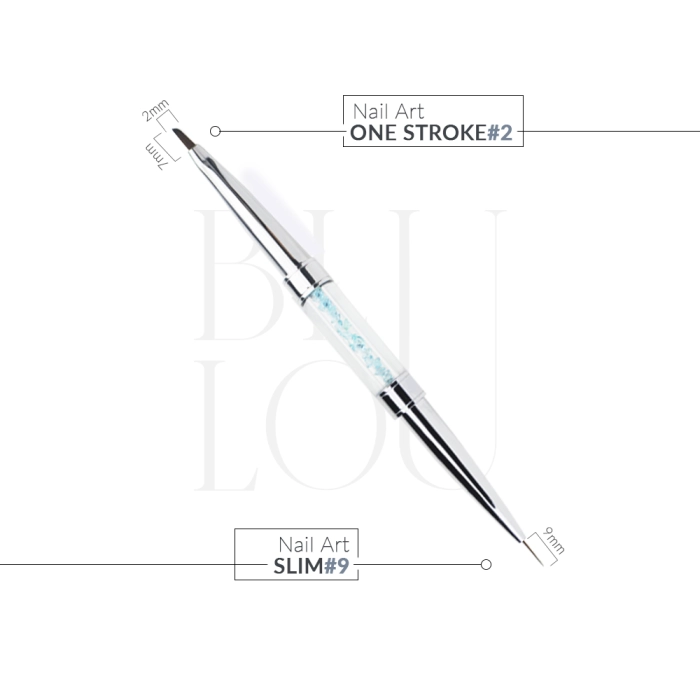 Brush Nail Art One Stroke #2 - Nail art Slim #9 01.webp