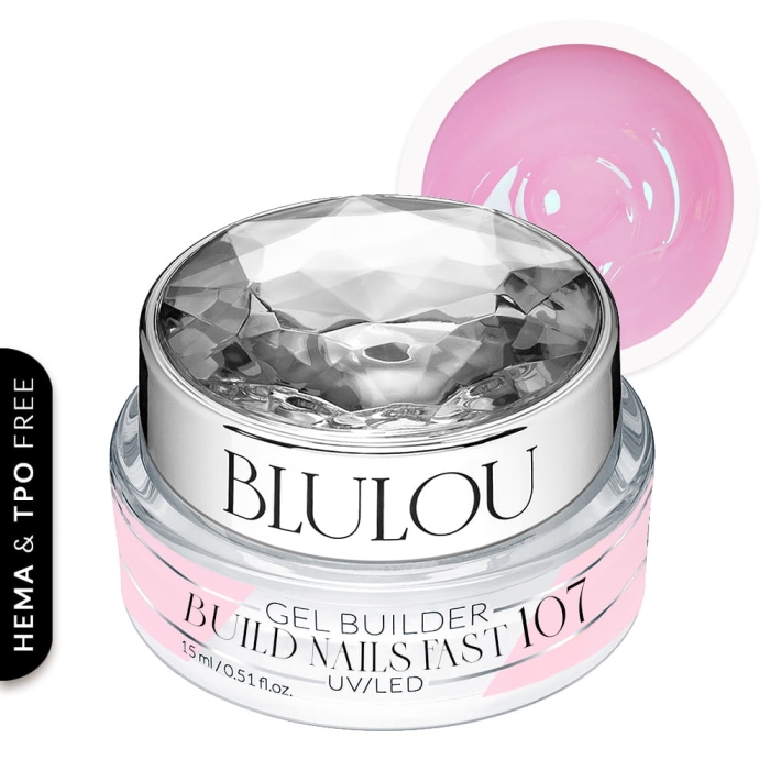 BUILD NAILS FAST 15 ml - żel budujący średniogęsty - do naturalnych paznokci i przedłużania - 107