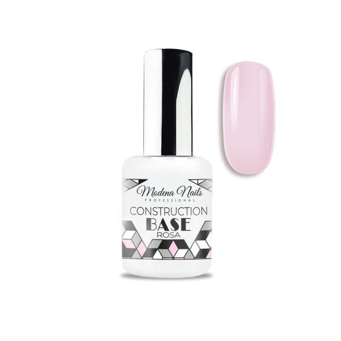 Modena Nails Base Construction Rosa 15 ml - baza budująca - do naturalnych paznokci i przedłużania 